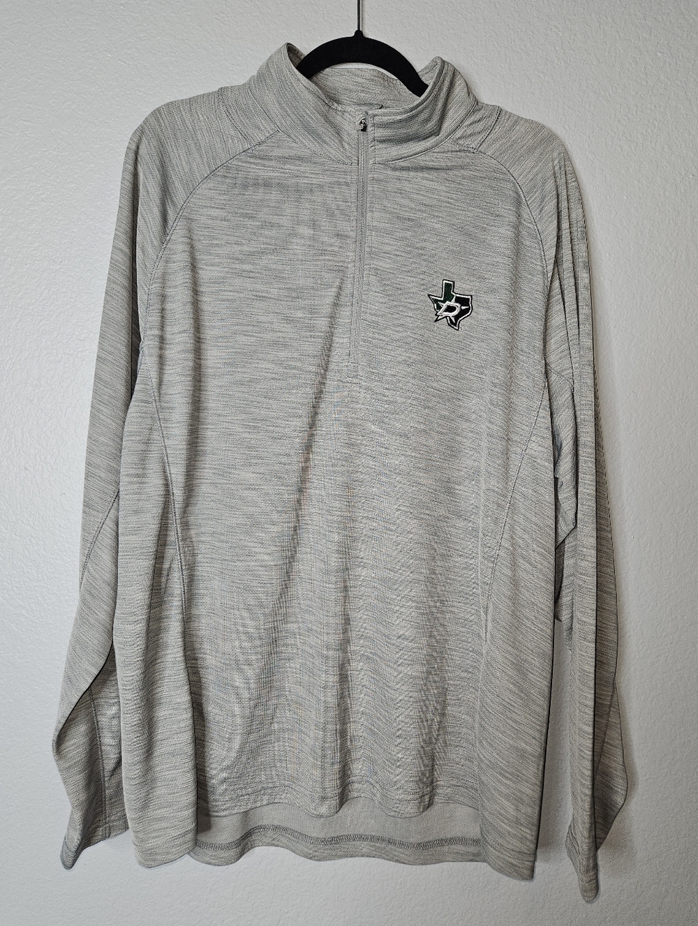 Dallas Stars NHL Hockey Men's Quarter Zip Pullover Grey XL Levelwear